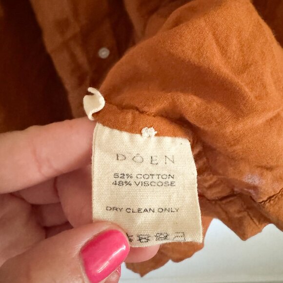 Doen Burnt Orange Jane Blouse L - Picture 8 of 9